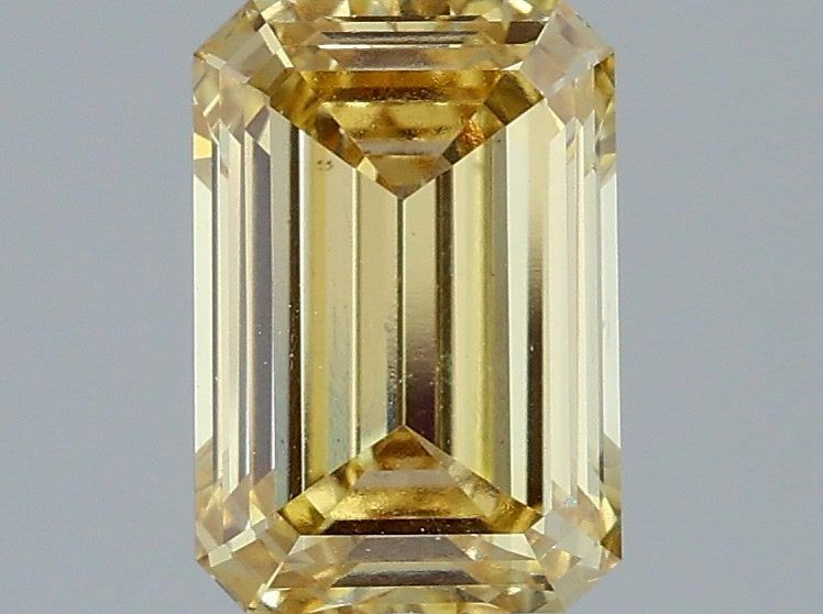 2.01 Carat Emerald Lab Diamond with  Cut Diamond in 14KT  view 1
