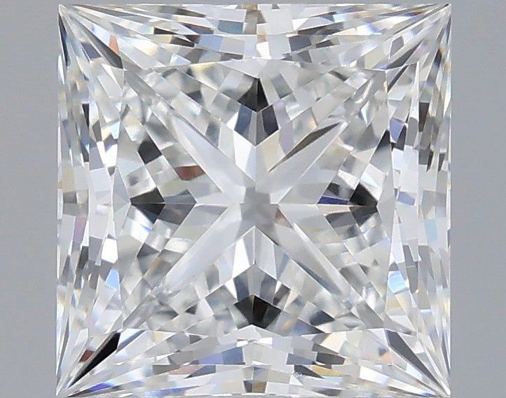2.08 Carat Princess Lab Diamond with  Cut Diamond in 14KT  view 1

