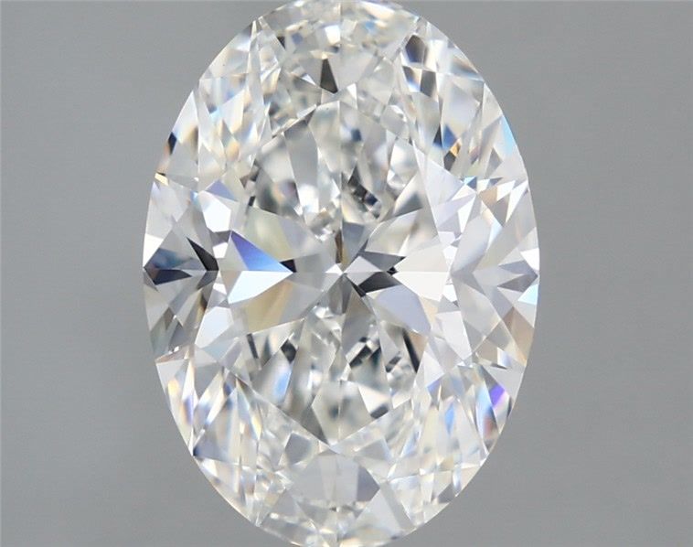 2.0 Carat Oval Lab Diamond with  Cut Diamond in 14KT  view 1
