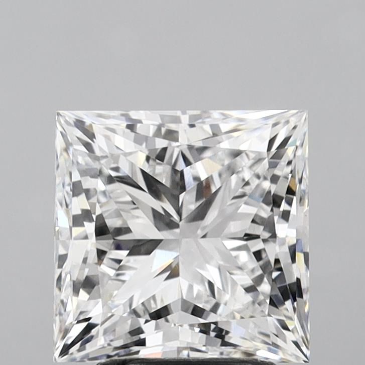 3.3 Carat Princess Lab Diamond with  Cut Diamond in 14KT  view 1
