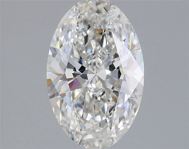 2.09 Carat Oval Lab Diamond with  Cut Diamond in 14KT  view 1

