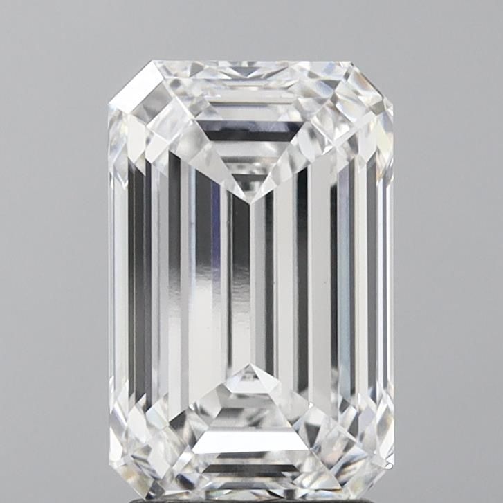 3.25 Carat Emerald Lab Diamond with  Cut Diamond in 14KT  view 1
