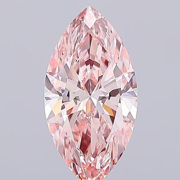2.62 Carat Marquise Lab Diamond with  Cut Diamond in 14KT  view 1
