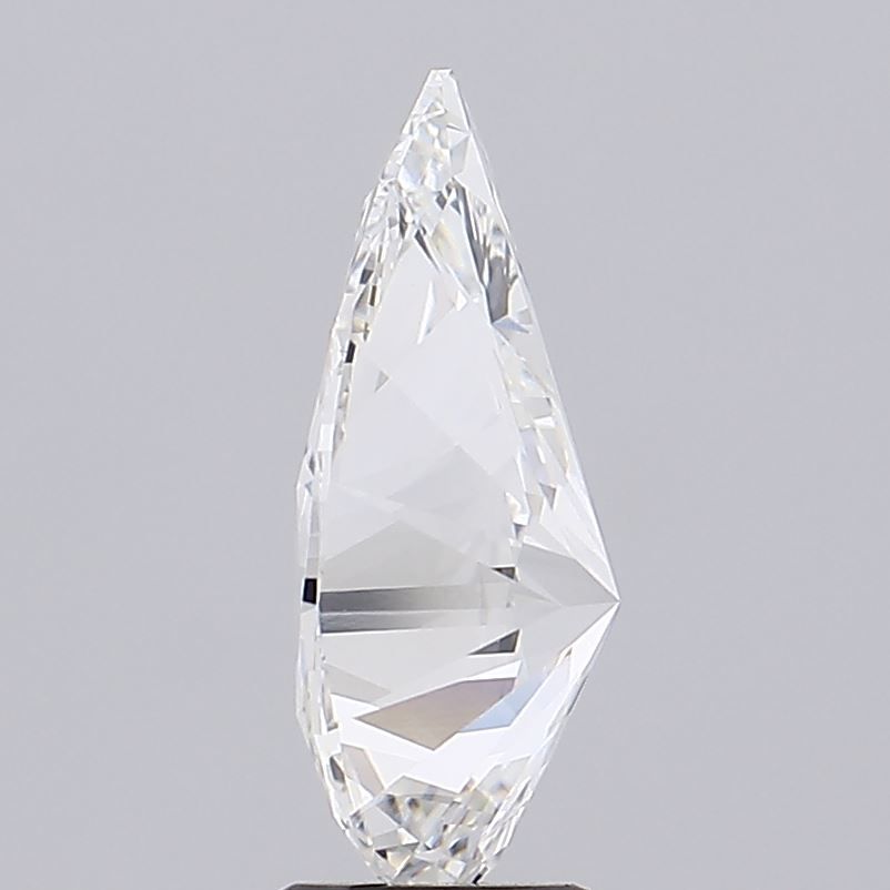 4.82 Carat Pear Lab Diamond with  Cut Diamond in 14KT  view 1
