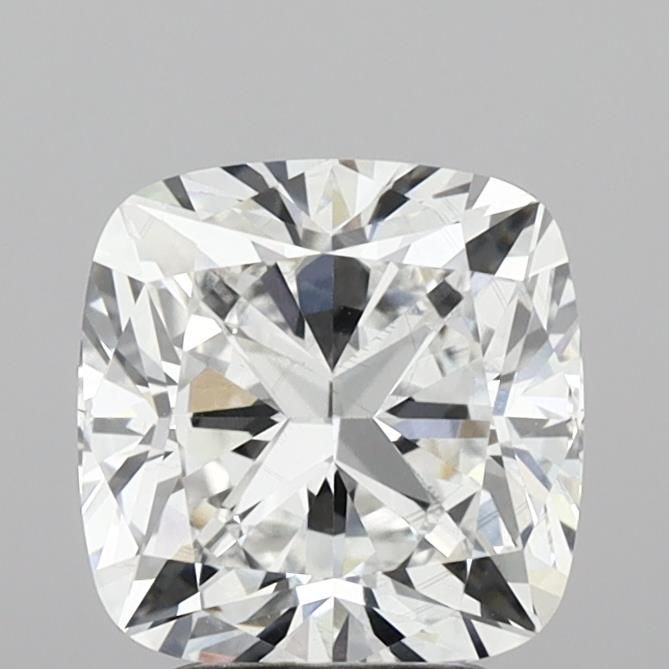 3.42 Carat Cushion Lab Diamond with  Cut Diamond in 14KT  view 1
