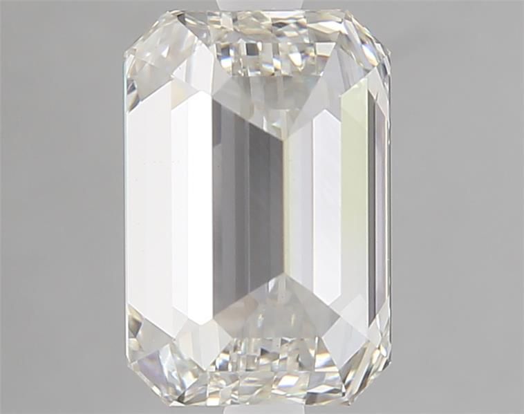 3.05 Carat Emerald Lab Diamond with  Cut Diamond in 14KT  view 1
