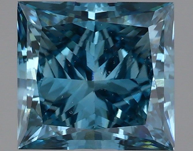 2.0 Carat Princess Lab Diamond with  Cut Diamond in 14KT  view 1
