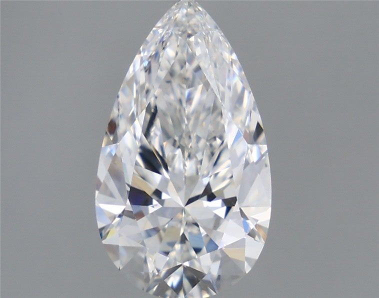 3.06 Carat Pear Lab Diamond with  Cut Diamond in 14KT  view 1
