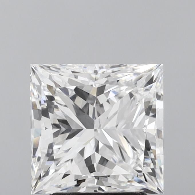 3.27 Carat Princess Lab Diamond with  Cut Diamond in 14KT  view 1
