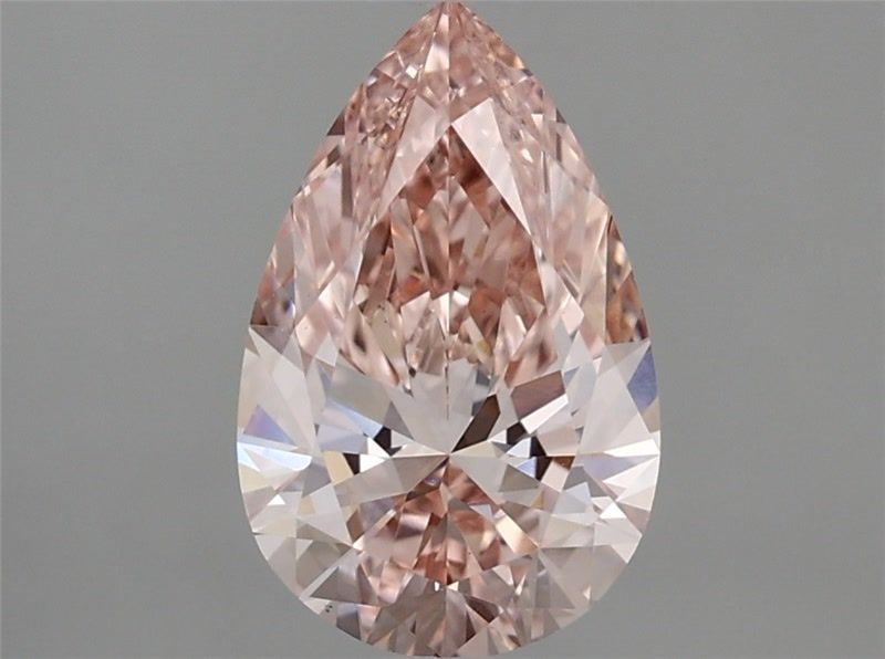 1.53 Carat Pear Lab Diamond with  Cut Diamond in 14KT  view 1

