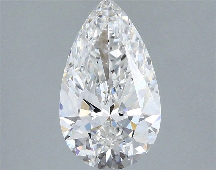 1.5 Carat Pear Lab Diamond with  Cut Diamond in 14KT  view 1
