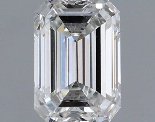 0.91 Carat Emerald Lab Diamond with  Cut Diamond in 14KT  view 1
