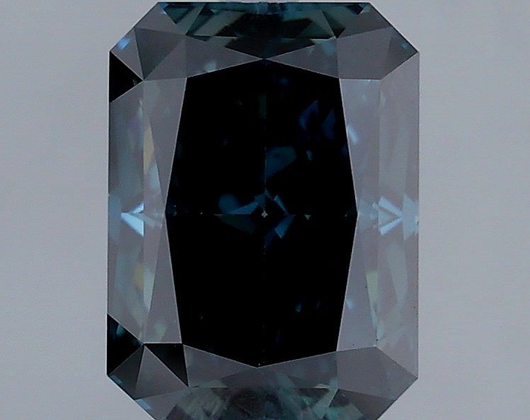 1.52 Carat Radiant Lab Diamond with  Cut Diamond in 14KT  view 1
