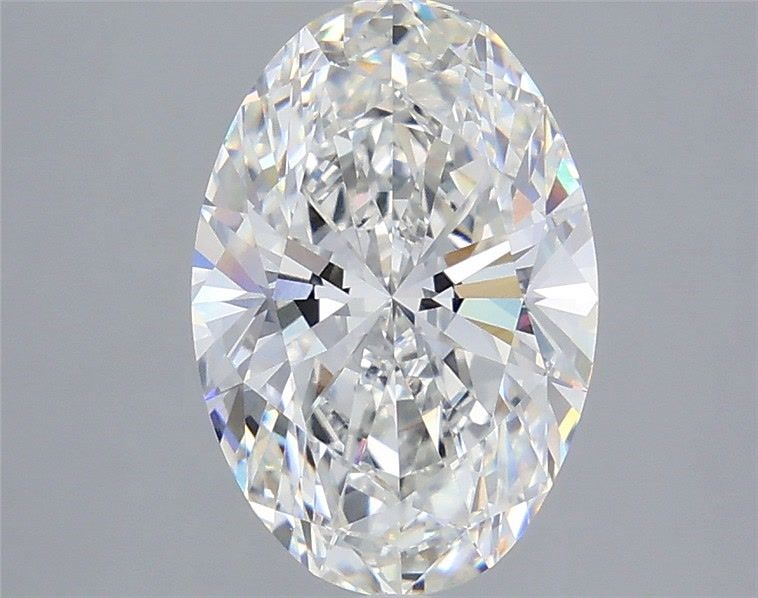 3.12 Carat Oval Lab Diamond with  Cut Diamond in 14KT  view 1
