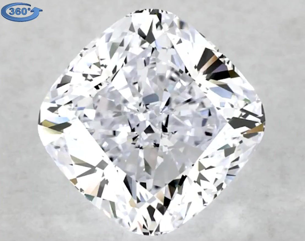 2.0 Carat CUSHION Natural Diamond with  Cut Diamond in 14KT  view 1
