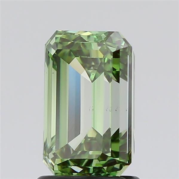 2.02 Carat Emerald Lab Diamond with  Cut Diamond in 14KT  view 1
