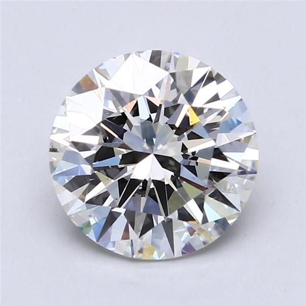 2.8 Carat Round Natural Diamond with  Cut Diamond in 14KT  view 1
