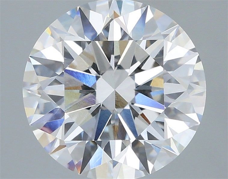 3.03 Carat Round Lab Diamond with  Cut Diamond in 14KT  view 1
