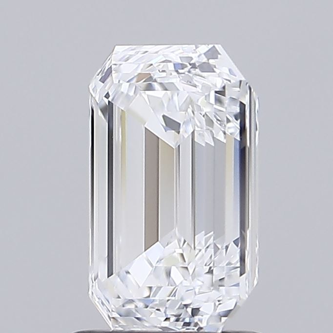 2.03 Carat Emerald Lab Diamond with  Cut Diamond in 14KT  view 1
