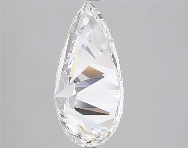 4.0 Carat Pear Lab Diamond with  Cut Diamond in 14KT  view 1
