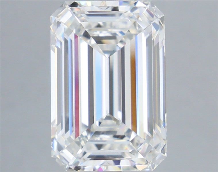 4.09 Carat Emerald Lab Diamond with  Cut Diamond in 14KT  view 1
