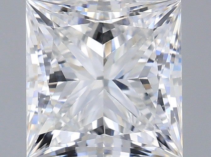 1.01 Carat Princess Lab Diamond with  Cut Diamond in 14KT  view 1
