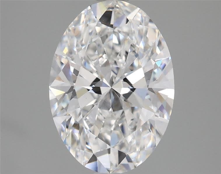 2.52 Carat Oval Lab Diamond with  Cut Diamond in 14KT  view 1
