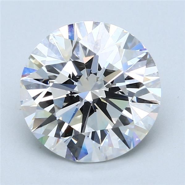 4.88 Carat Round Natural Diamond with  Cut Diamond in 14KT  view 1
