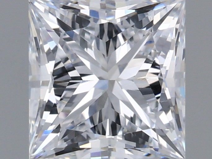 1.5 Carat Princess Lab Diamond with  Cut Diamond in 14KT  view 1
