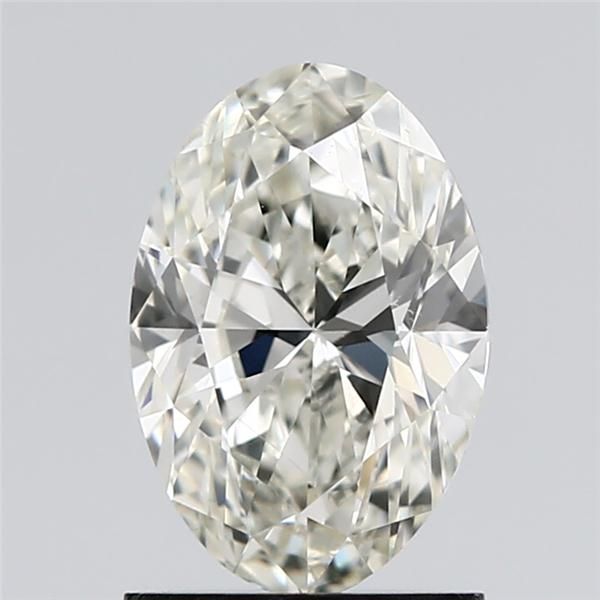 1.4 Carat Oval Natural Diamond with  Cut Diamond in 14KT  view 1
