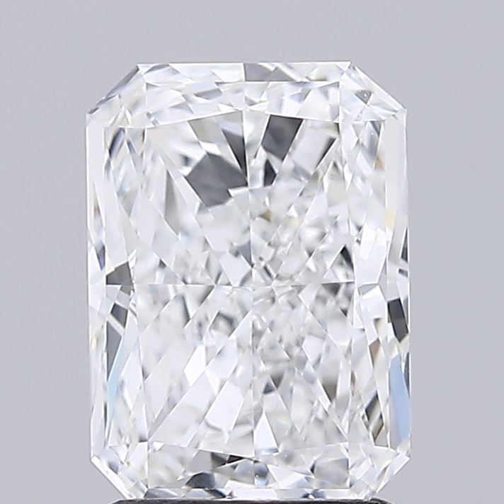 2.1 Carat Radiant Lab Diamond with  Cut Diamond in 14KT  view 1
