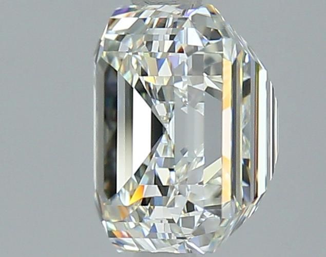 3.03 Carat Asscher Natural Diamond with  Cut Diamond in 14KT  view 1
