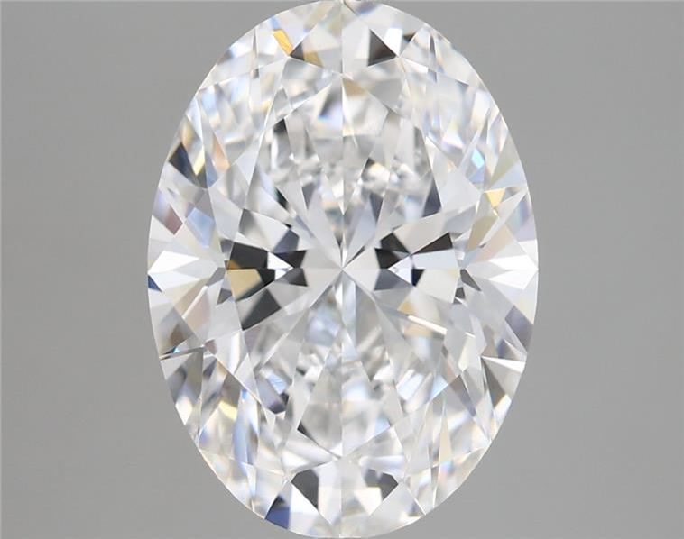 3.52 Carat Oval Lab Diamond with  Cut Diamond in 14KT  view 1
