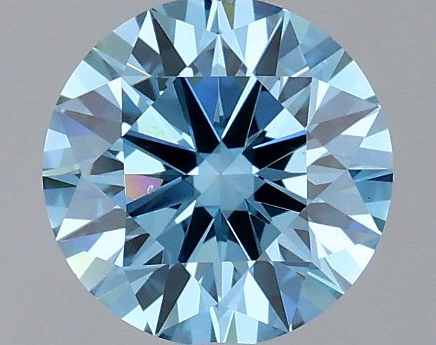 1.54 Carat Round Lab Diamond with  Cut Diamond in 14KT  view 1
