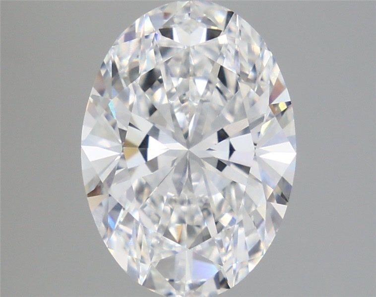 4.58 Carat Oval Lab Diamond with  Cut Diamond in 14KT  view 1
