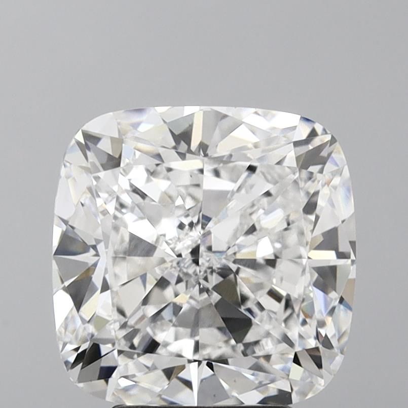5.51 Carat Cushion Lab Diamond with  Cut Diamond in 14KT  view 1
