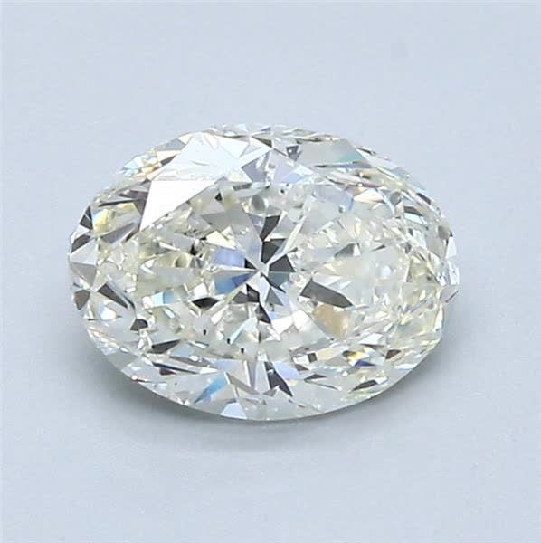 1.0 Carat Oval Natural Diamond with  Cut Diamond in 14KT  view 1
