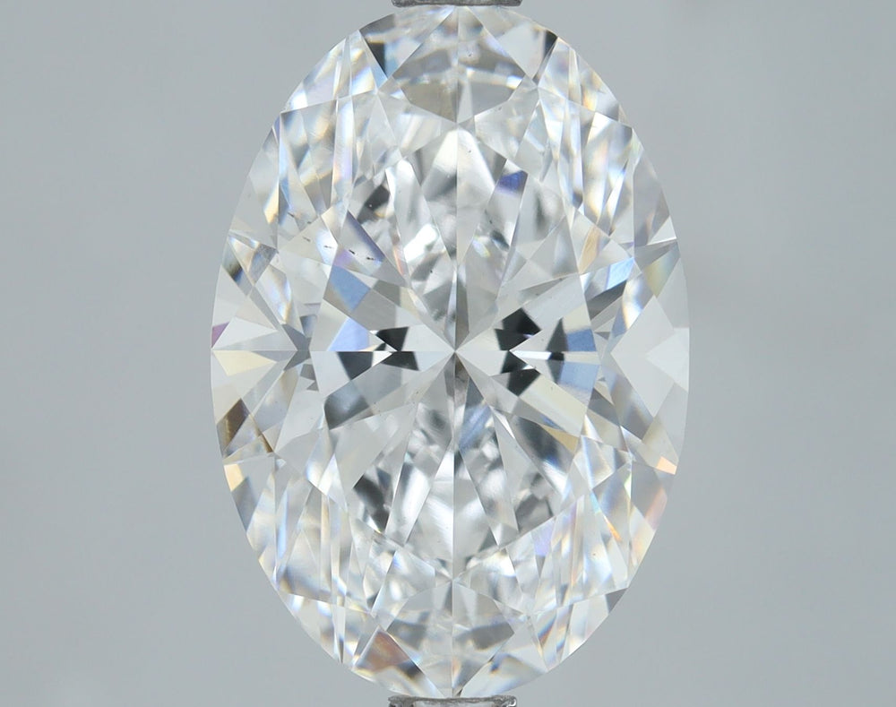 3.0 Carat Oval Lab Diamond with  Cut Diamond in 14KT  view 1
