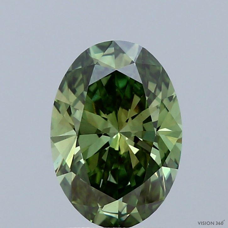 1.58 Carat Oval Lab Diamond with  Cut Diamond in 14KT  view 1
