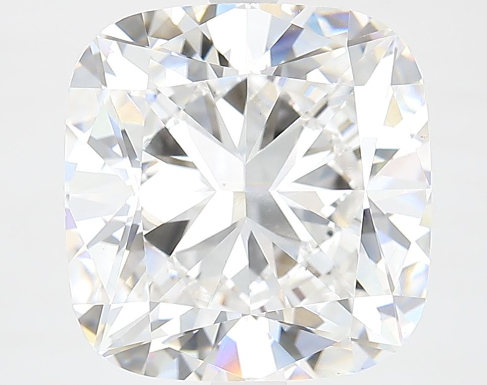 7.26 Carat Cushion Lab Diamond with  Cut Diamond in 14KT  view 1
