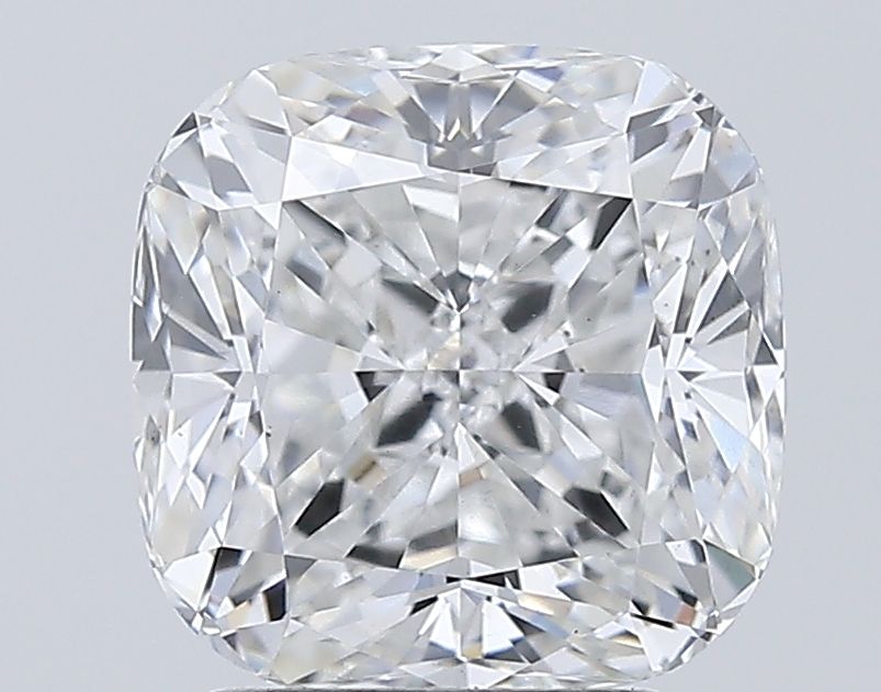 2.64 Carat Cushion Lab Diamond with  Cut Diamond in 14KT  view 1
