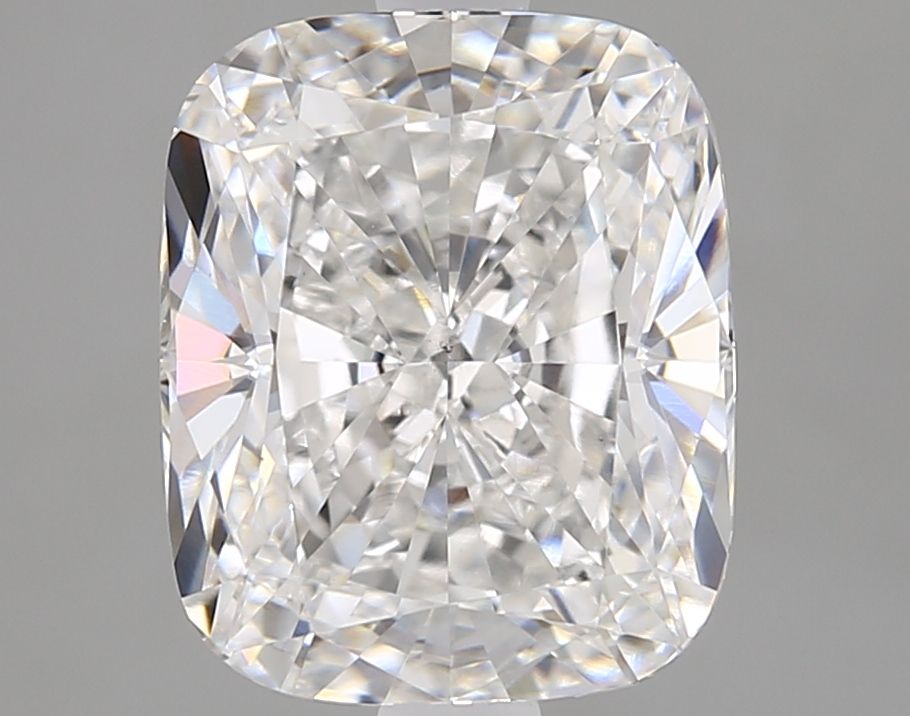 3.01 Carat Cushion Lab Diamond with  Cut Diamond in 14KT  view 1

