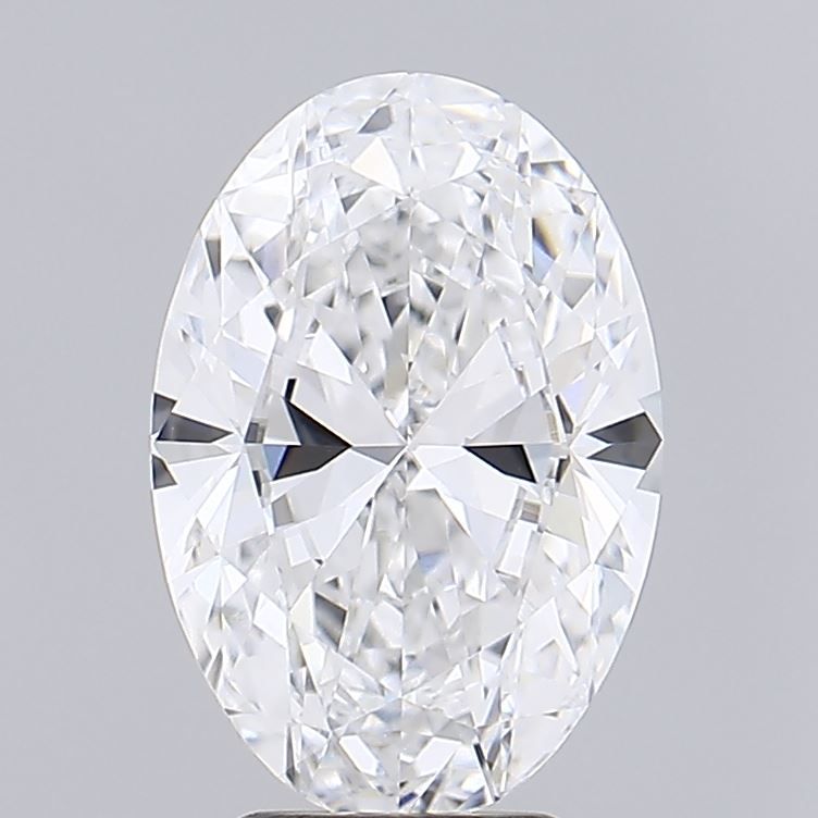 3.4 Carat Oval Lab Diamond with  Cut Diamond in 14KT  view 1
