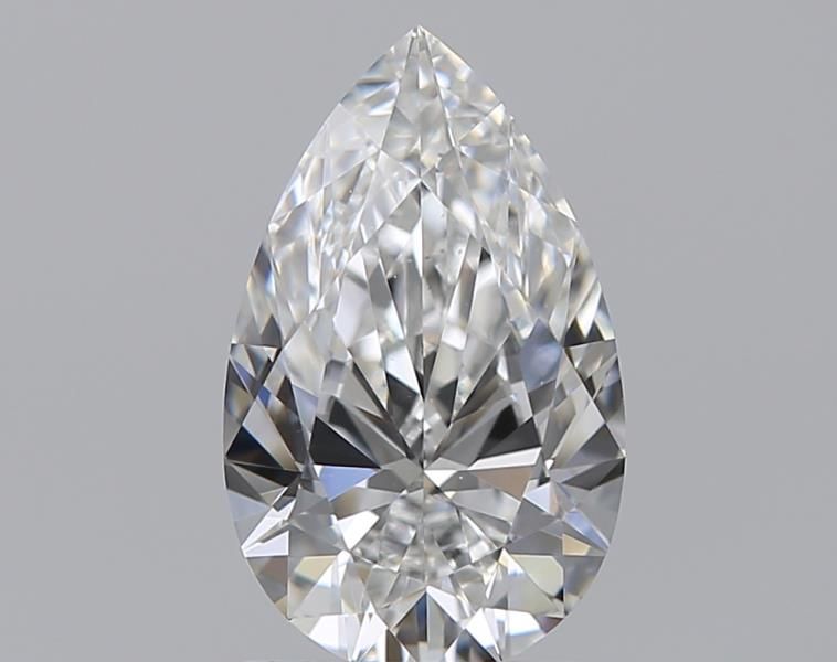 1.06 Carat Pear Natural Diamond with  Cut Diamond in 14KT  view 1

