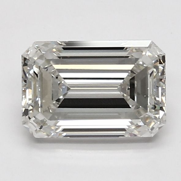 1.71 Carat Emerald Lab Diamond with  Cut Diamond in 14KT  view 1
