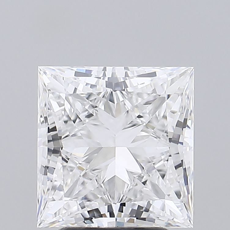 3.05 Carat Princess Lab Diamond with  Cut Diamond in 14KT  view 1
