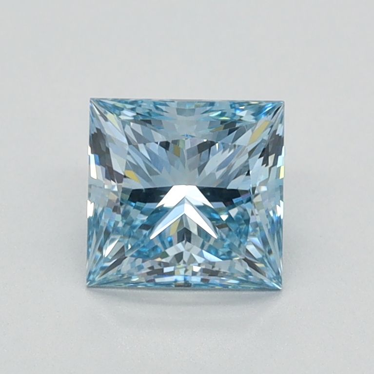 0.82 Carat Princess Lab Diamond with  Cut Diamond in 14KT  view 1
