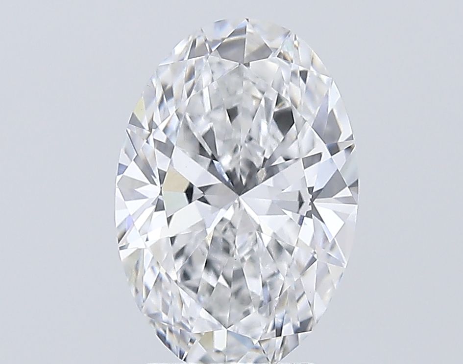 2.72 Carat Oval Lab Diamond with  Cut Diamond in 14KT  view 1

