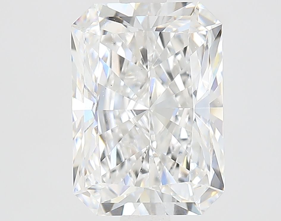 2.67 Carat Radiant Lab Diamond with  Cut Diamond in 14KT  view 1
