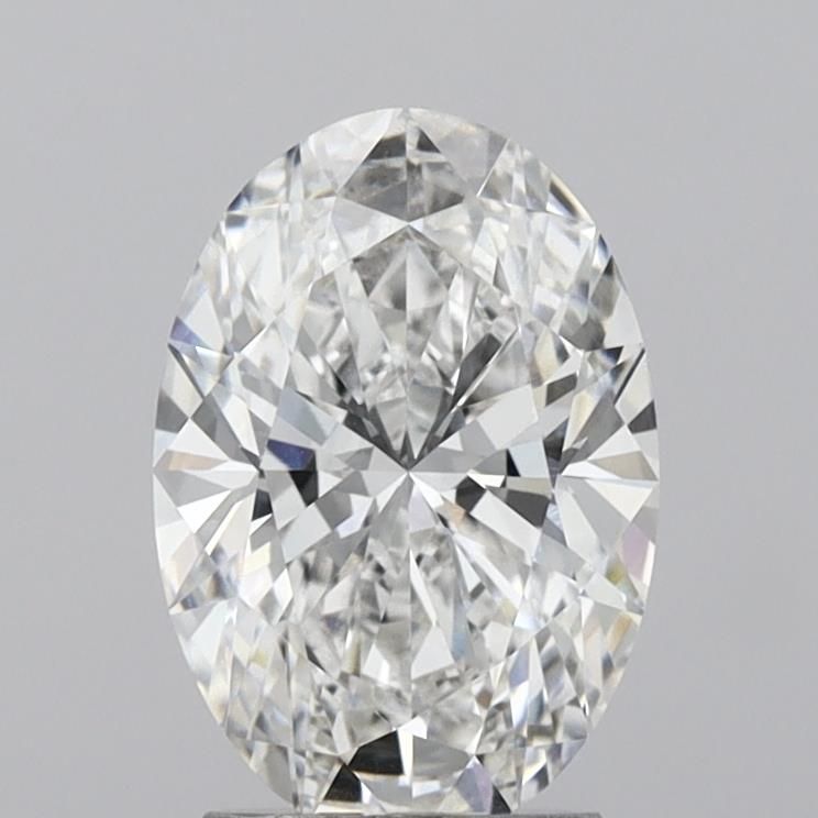 2.54 Carat Oval Lab Diamond with  Cut Diamond in 14KT  view 1
